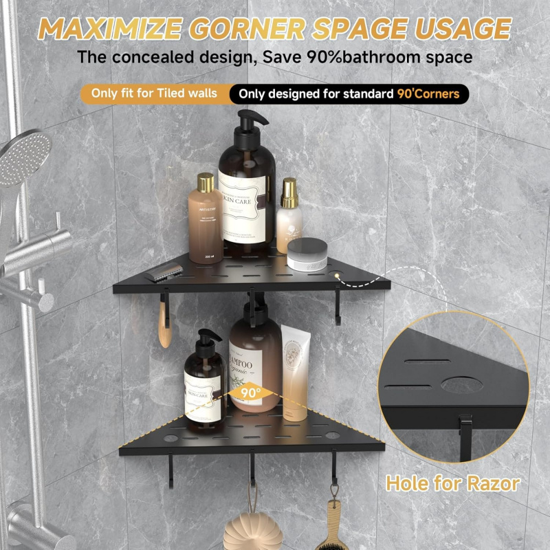 Corner Shower Shelves - Image 4