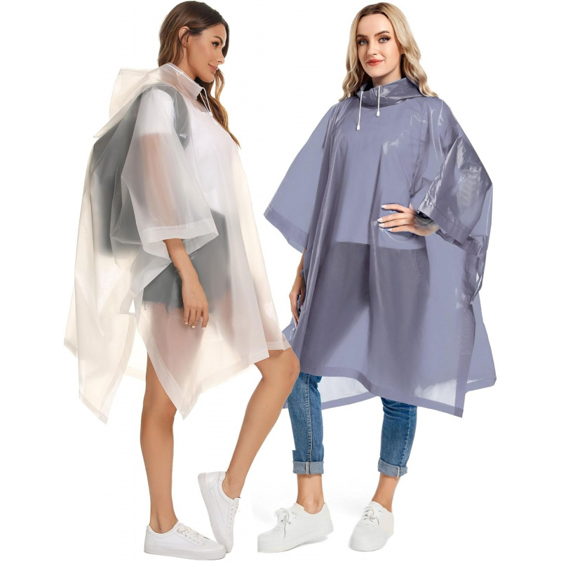 2 Pack Rain Ponchos for Adults Reusable - Image 10