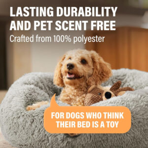 Premium Small Donut Dog Bed, Fits Up to 45 lbs