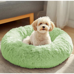 Small Dog Bed, Calming Soft Anti-Anxiety Donut Cat Bed