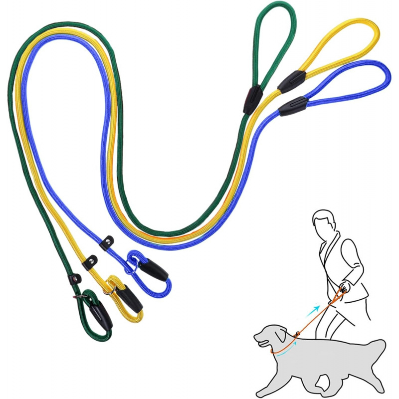 Slip Lead Leash 5FT Nylon Soft Dog Leash Slip - Image 3