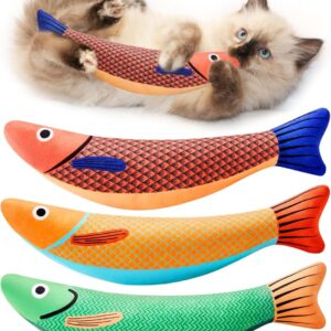 Cat Toys Saury Fish, 3 Pack, Catnip Crinkle Sound