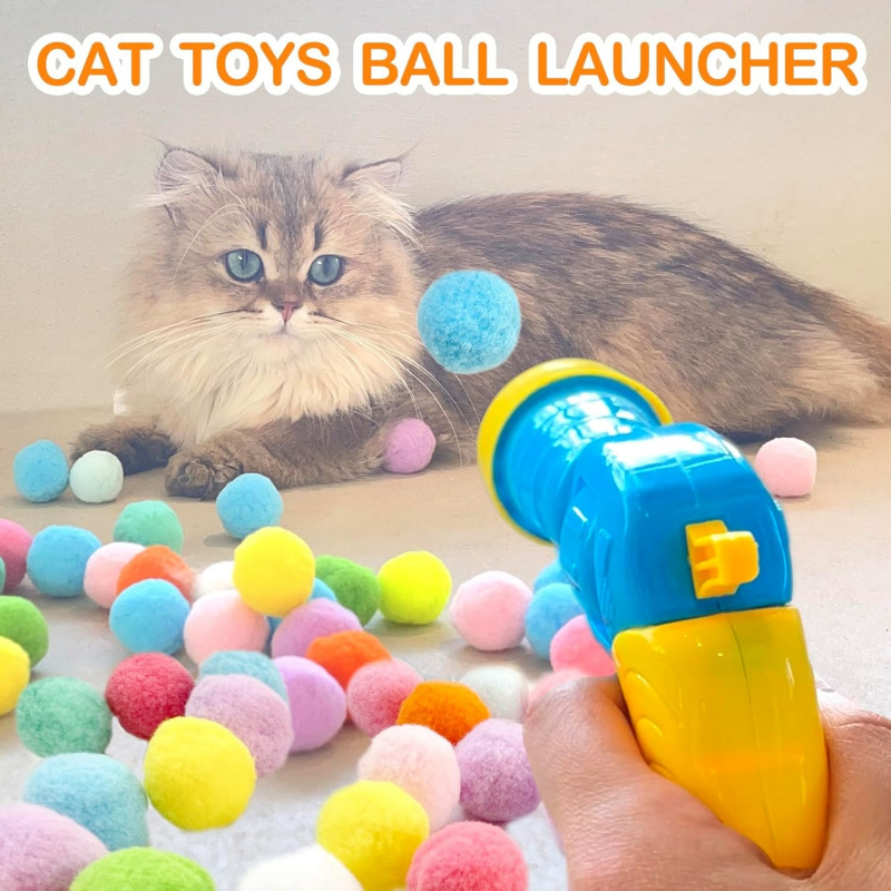 31Pcs Cat Ball Toy Launcher Gun, Cat Balls Fetch Toy - Image 5