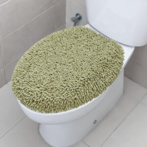 Shaggy Chenille Bathroom Toilet Lid Cover