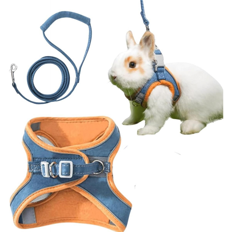 Adjustable Bunny Harness and Leash Set Double Buckle - Image 3