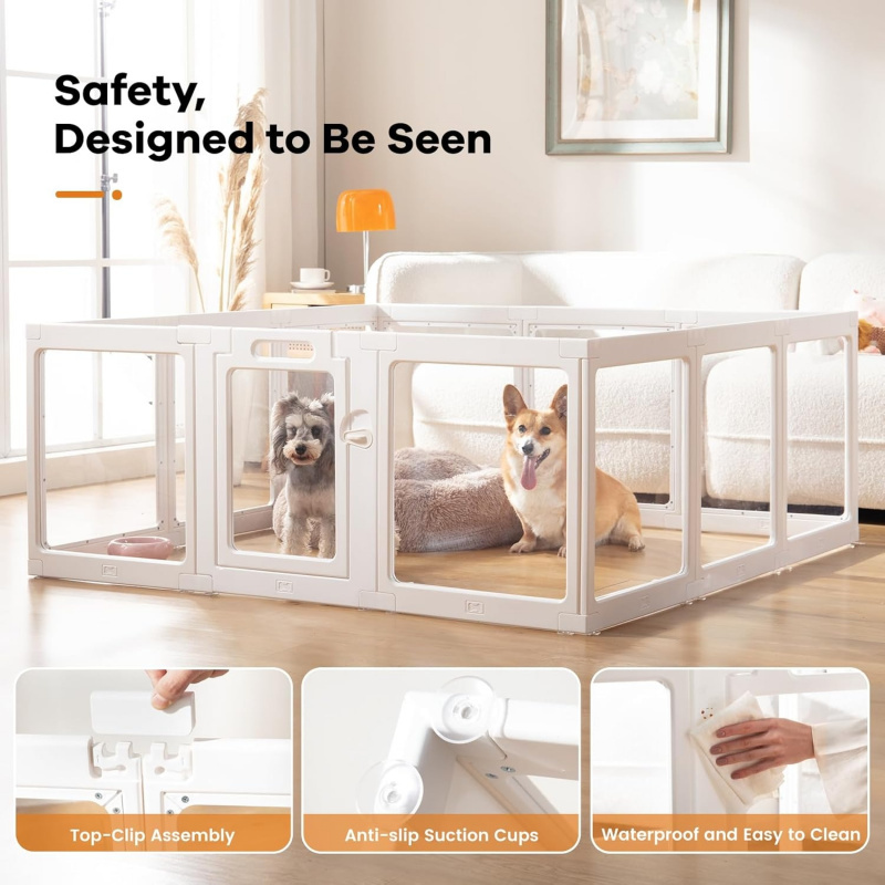 Clear Acrylic Dog Playpen Indoor - Image 11