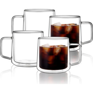 15oz Double Walled Glass Coffee Mugs