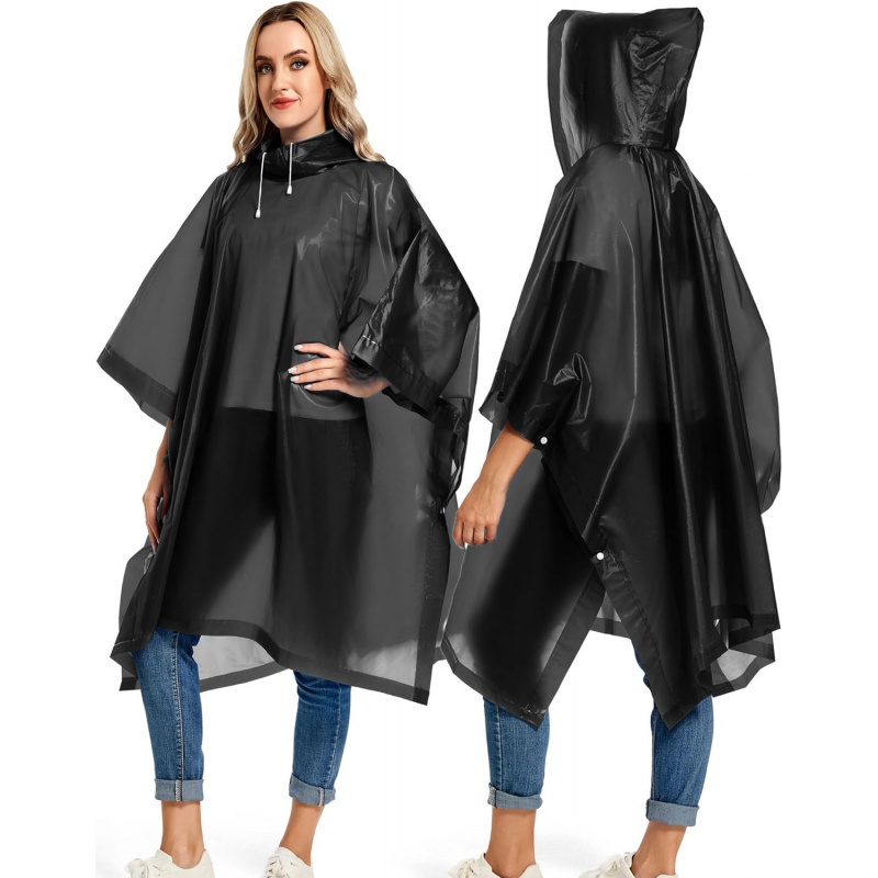 2 Pack Rain Ponchos for Adults Reusable - Image 2