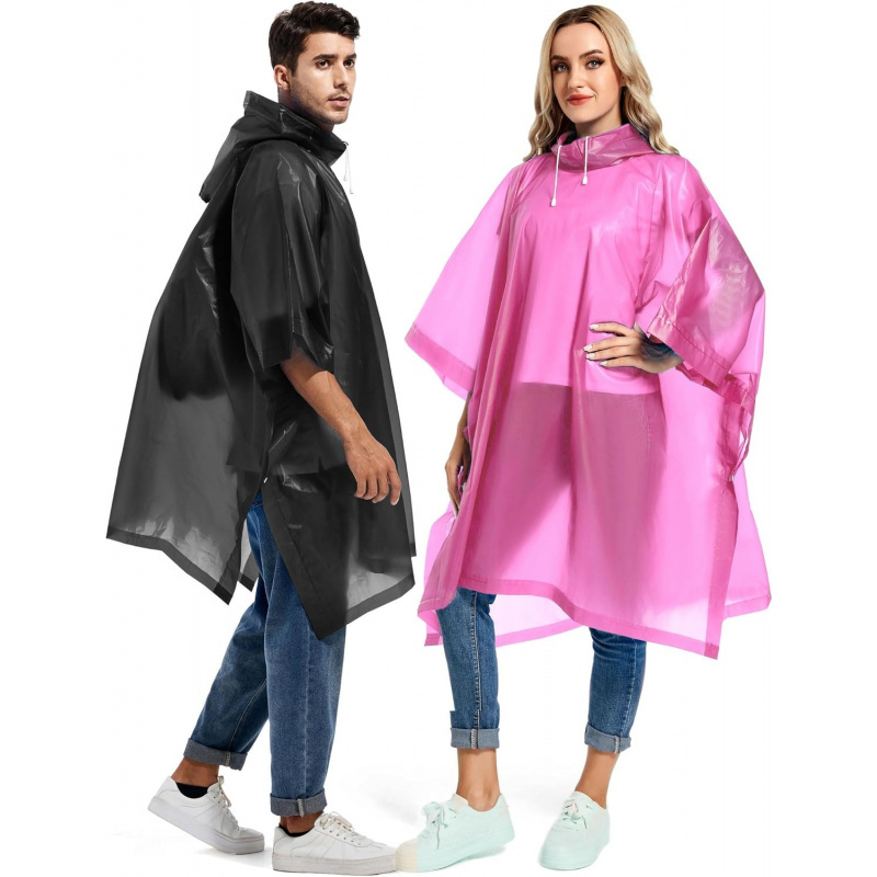 2 Pack Rain Ponchos for Adults Reusable - Image 3