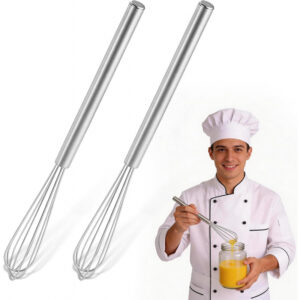 2Pcs 10in Mini Whisk 304 Stainless Steel Small