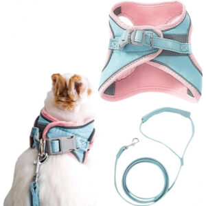 Adjustable Bunny Harness and Leash Set Double Buckle
