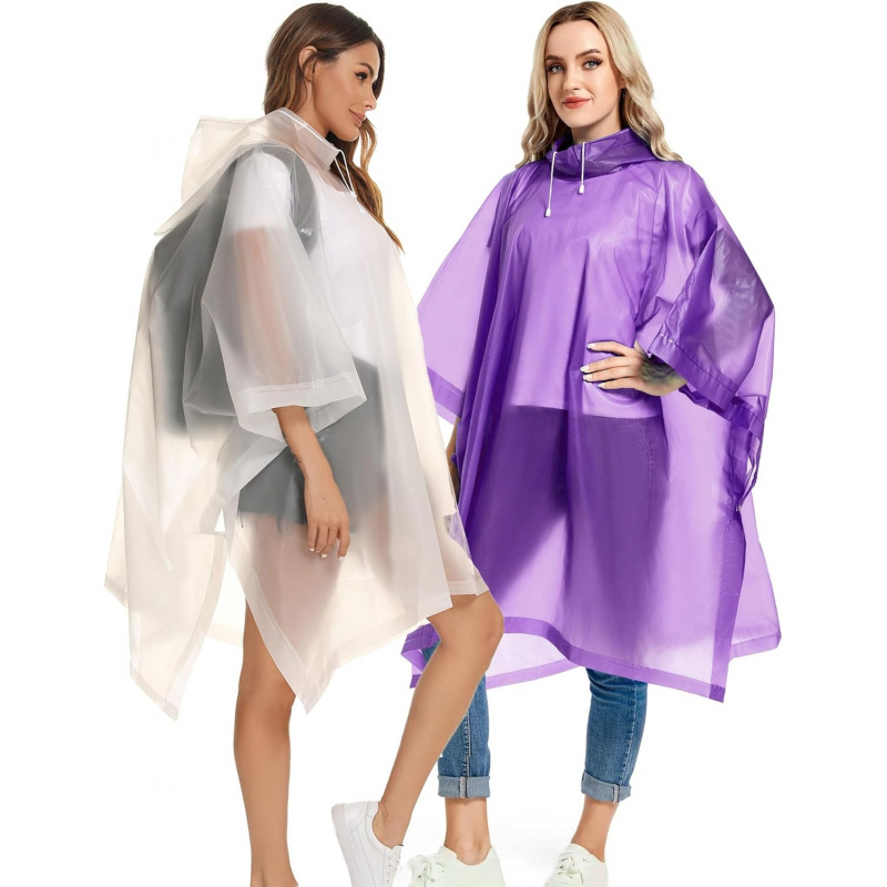 2 Pack Rain Ponchos for Adults Reusable - Image 4