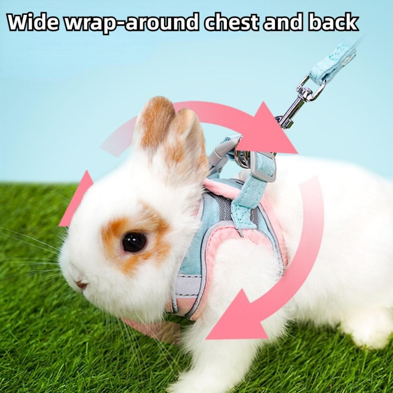 Adjustable Bunny Harness and Leash Set Double Buckle - Image 9