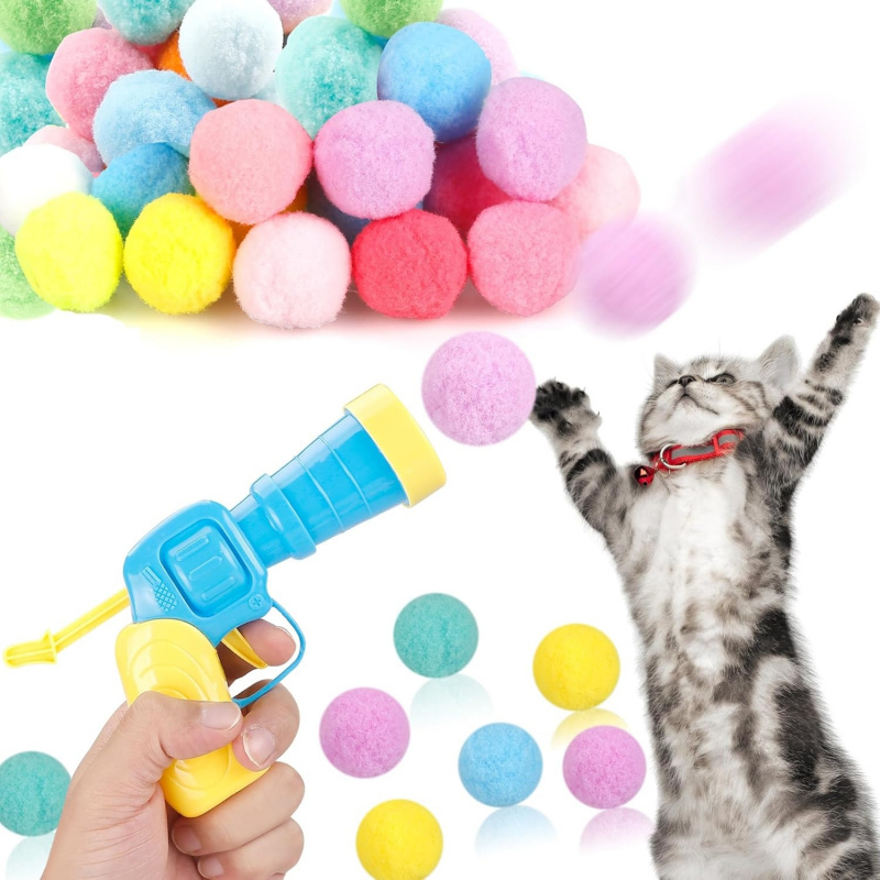 31Pcs Cat Ball Toy Launcher Gun, Cat Balls Fetch Toy - Image 8