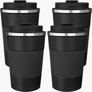 4 Pack Insulated Coffee Mug with Lid 12oz