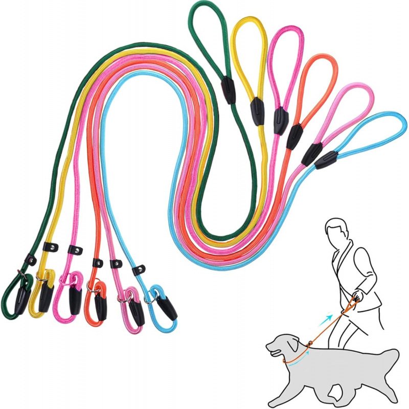Slip Lead Leash 5FT Nylon Soft Dog Leash Slip - Image 7