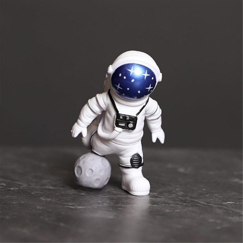 Blue White Astronaut Statues Set of 4 - Image 6